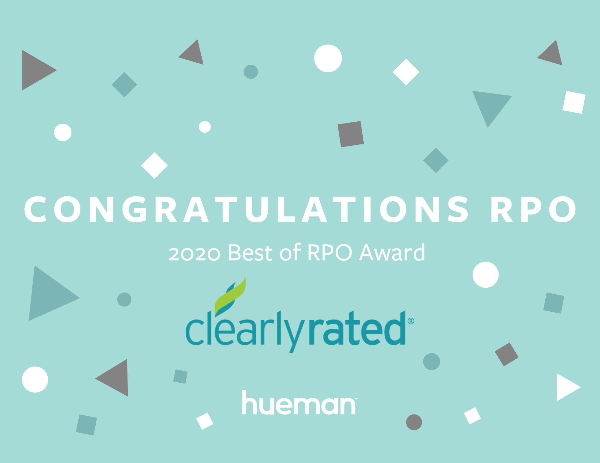 Congratulations rpo 2020 best of rpo award clearlyrated hueman